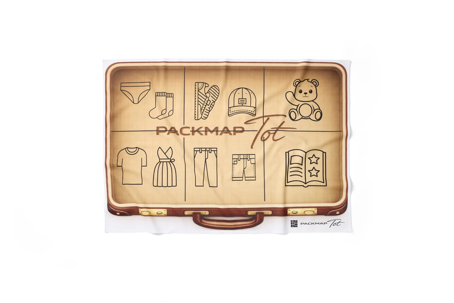 Packmap Tot laid out flat